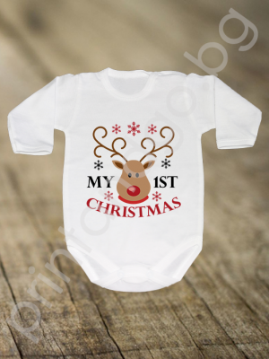 Бебешко боди  - My First Christmas